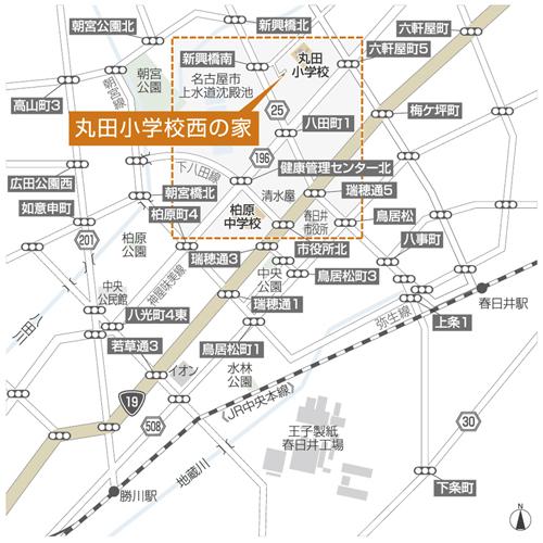 Local guide map. Wide-area view