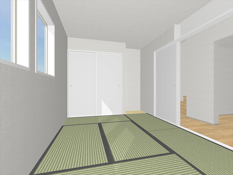 Rendering (introspection). Building E Japanese-style image