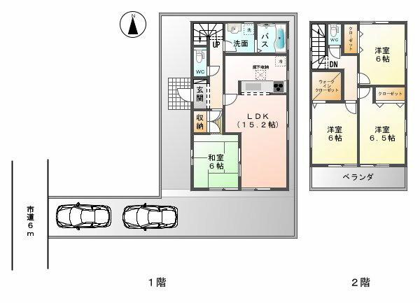 Floor plan. (4 Building), Price 24,900,000 yen, 4LDK, Land area 135.88 sq m , Building area 96.9 sq m