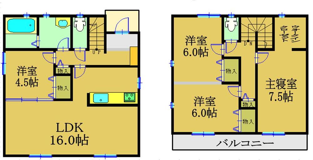Floor plan. (D Building), Price 27,900,000 yen, 4LDK, Land area 121.55 sq m , Building area 97.73 sq m
