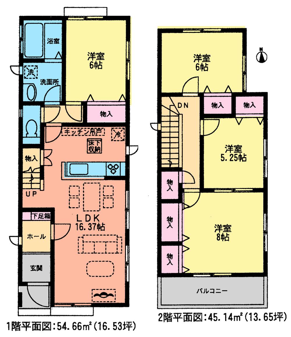 Floor plan. 29,800,000 yen, 4LDK, Land area 125.29 sq m , Building area 99.8 sq m