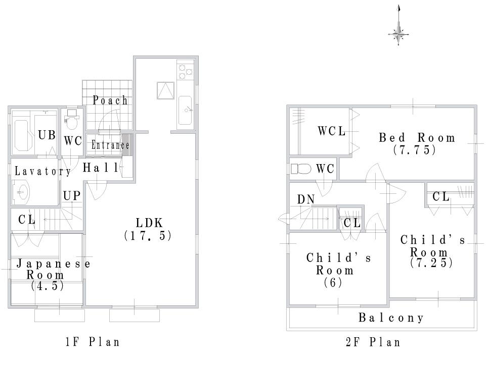Building plan example (floor plan). Building plan example (No. 4 place) 4LDK, Land price 20,700,000 yen, Land area 120.1 sq m , Building price 18.4 million yen, Building area 101.04 sq m
