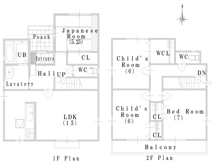 Building plan example (floor plan). Building plan example (No. 5 locations) 4LDK, Land price 21.5 million yen, Land area 120.1 sq m , Building price 18.4 million yen, Building area 101.04 sq m