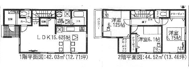 Floor plan. (1 Building), Price 24,900,000 yen, 3LDK, Land area 103.98 sq m , Building area 86.55 sq m