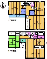 Floor plan. (4 Building), Price 24,800,000 yen, 4LDK, Land area 123.64 sq m , Building area 98.97 sq m