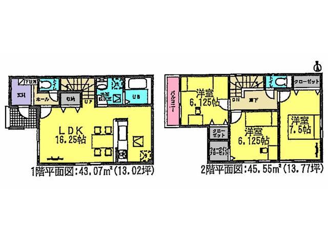 Floor plan. 24,900,000 yen, 3LDK, Land area 105.22 sq m , Building area 88.62 sq m floor plan