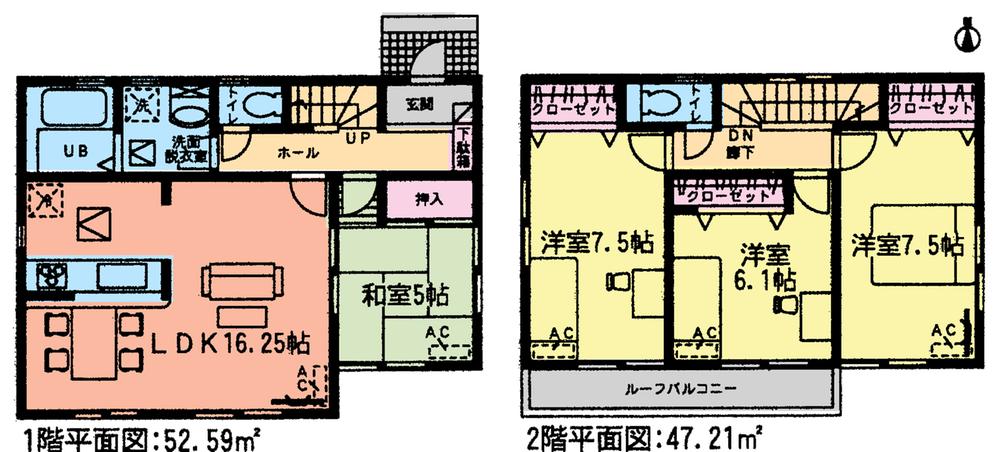 Floor plan. (3 Building), Price 26,300,000 yen, 4LDK, Land area 142.7 sq m , Building area 99.8 sq m