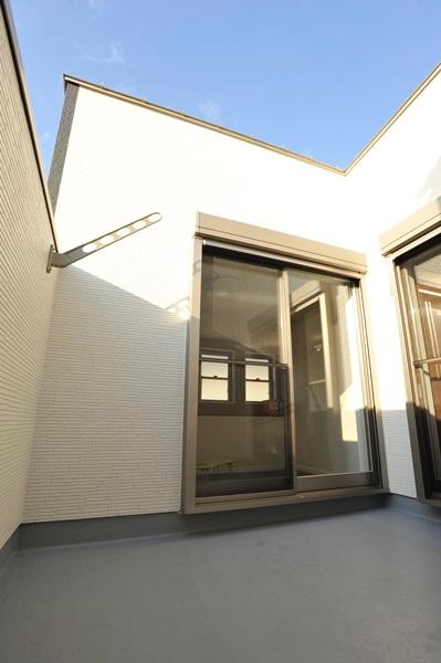 Balcony. East and south double balcony of