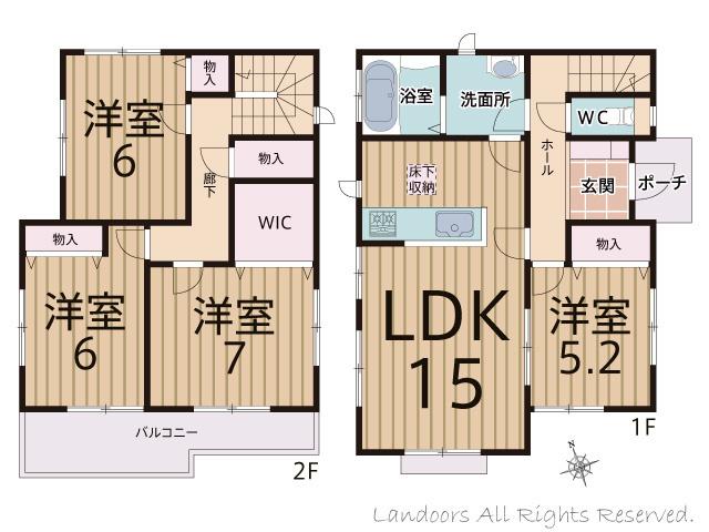 Floor plan. 28,900,000 yen, 4LDK, Land area 116.9 sq m , Building area 97.72 sq m floor plan