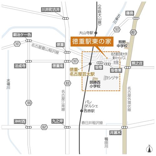 Local guide map. Wide-area view