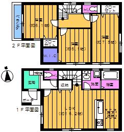 Floor plan. (3 Building), Price 24,900,000 yen, 3LDK, Land area 105.22 sq m , Building area 88.62 sq m