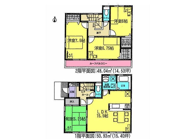 Floor plan. 21.3 million yen, 4LDK, Land area 141.66 sq m , Building area 98.97 sq m floor plan