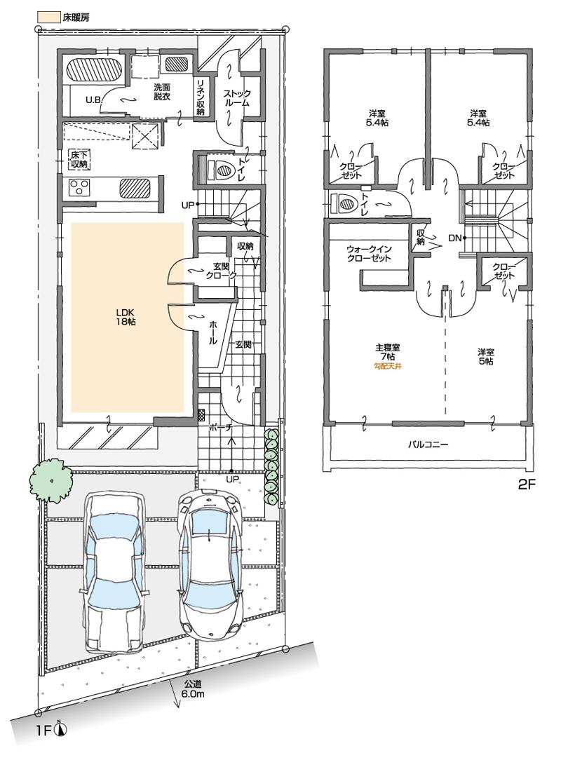 Floor plan. (B Building), Price 38,800,000 yen, 4LDK+3S, Land area 116.77 sq m , Building area 106.57 sq m