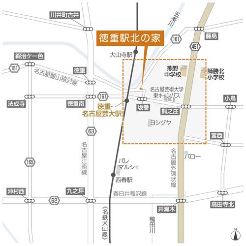 Local guide map. Wide-area view