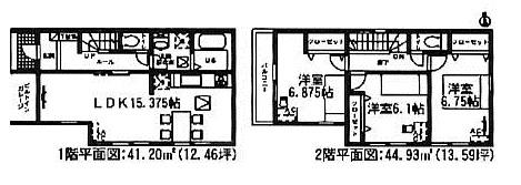 Floor plan. (4 Building), Price 24,900,000 yen, 3LDK, Land area 109.34 sq m , Building area 86.13 sq m