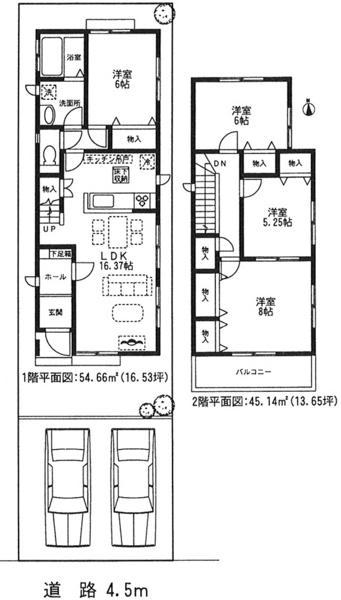 Floor plan. 29,800,000 yen, 4LDK, Land area 125.29 sq m , Building area 99.8 sq m