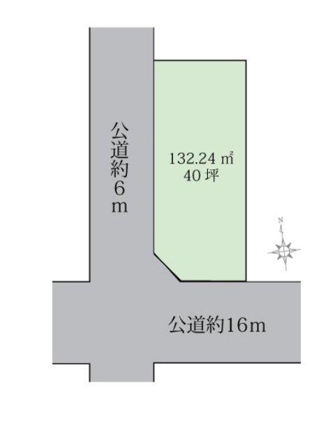 Compartment figure. Land price 15.7 million yen, Land area 132.24 sq m compartment view