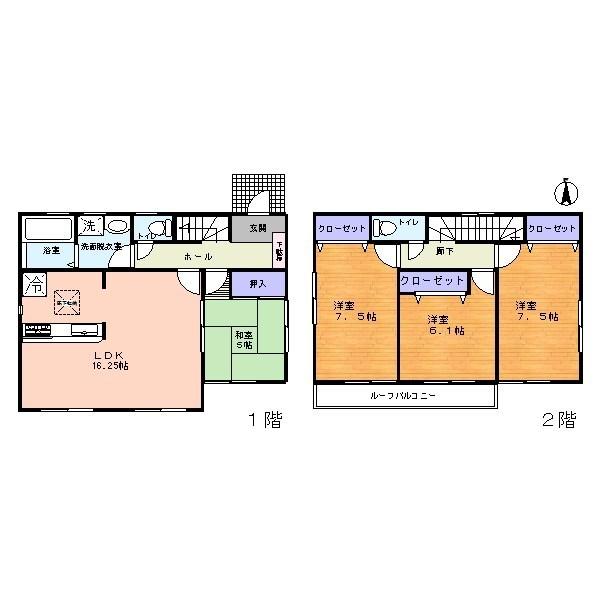 Floor plan. 26,300,000 yen, 4LDK, Land area 142.7 sq m , Building area 99.8 sq m