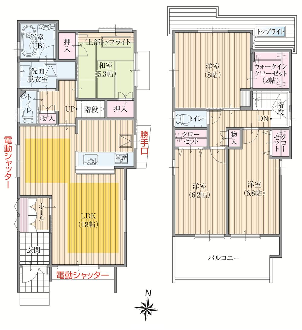 Floor plan. (T6), Price TBD , 4LDK, Land area 124.94 sq m , Building area 107.49 sq m