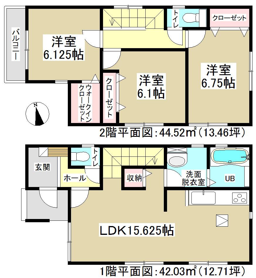 Floor plan. (1 Building), Price 24,900,000 yen, 3LDK, Land area 103.98 sq m , Building area 86.55 sq m