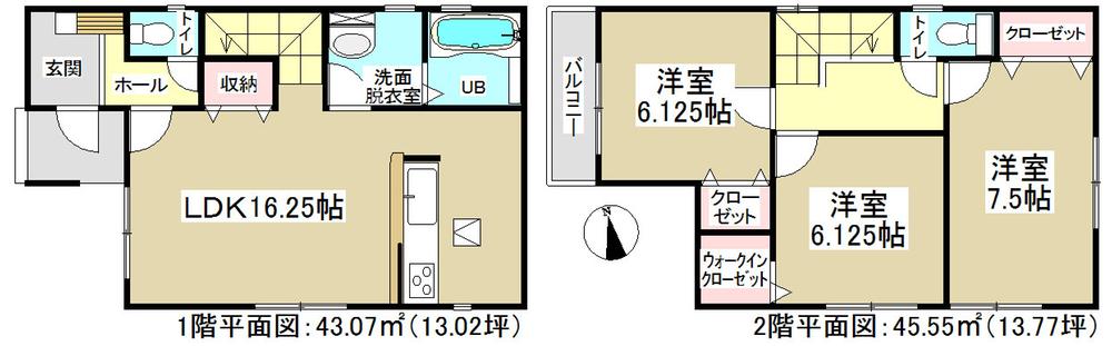 Floor plan. (3 Building ), Price 24,900,000 yen, 3LDK, Land area 105.22 sq m , Building area 88.62 sq m