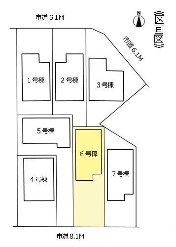 Compartment figure. 28.8 million yen, 4LDK, Land area 142.44 sq m , Easy and out of the car in the building area 106 sq m front road spacious! Parallel parking is two units Allowed. 