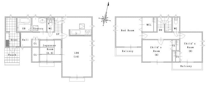 Other building plan example. No. 6 place reference plan view