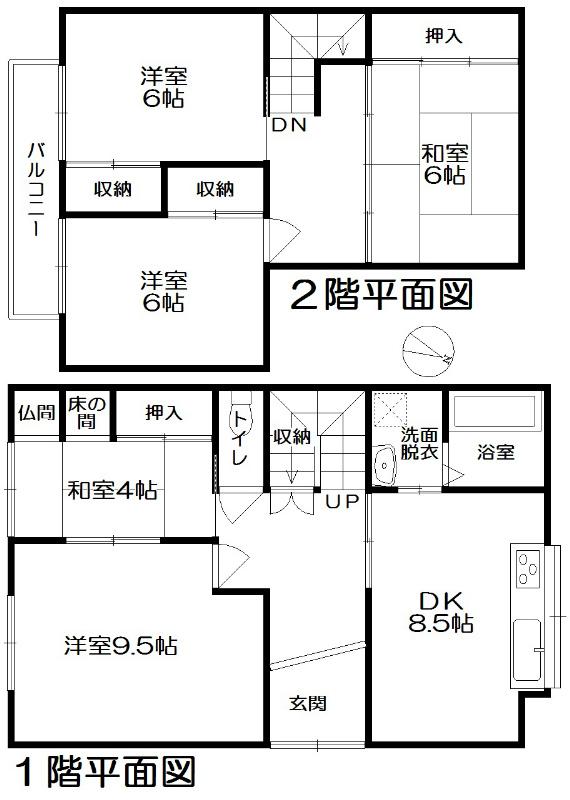 Floor plan. 11.5 million yen, 5DK, Land area 101.98 sq m , Building area 97.16 sq m