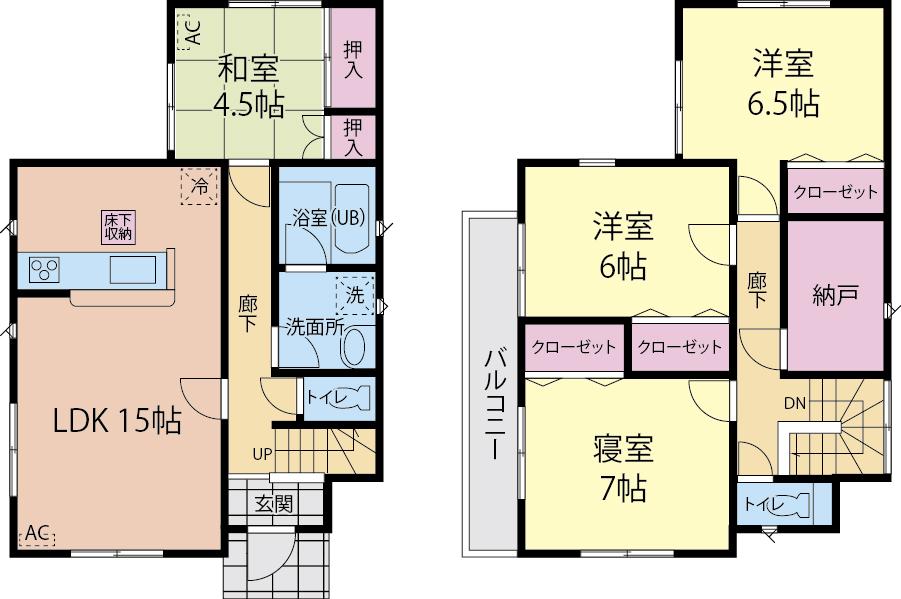 Floor plan. (Building 2), Price 21 million yen, 4LDK+S, Land area 147.95 sq m , Building area 100.44 sq m
