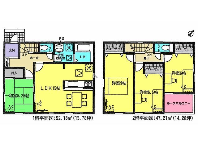 Floor plan. 20.8 million yen, 4LDK, Land area 142.6 sq m , Building area 99.39 sq m floor plan