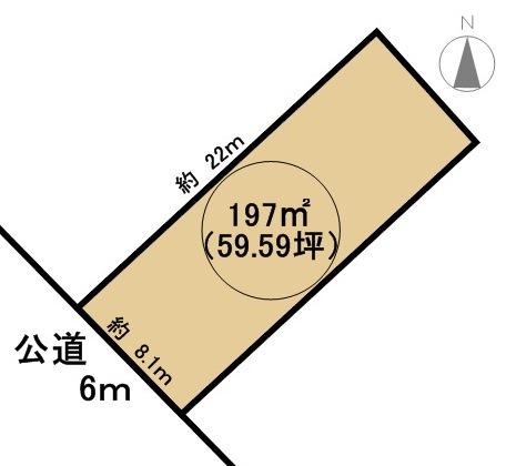 Compartment figure. Land price 16.8 million yen, Good day in the land area 197 sq m southwest frontage.