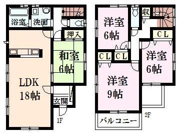 Floor plan. 26,800,000 yen, 4LDK, Land area 148.76 sq m , Building area 106 sq m