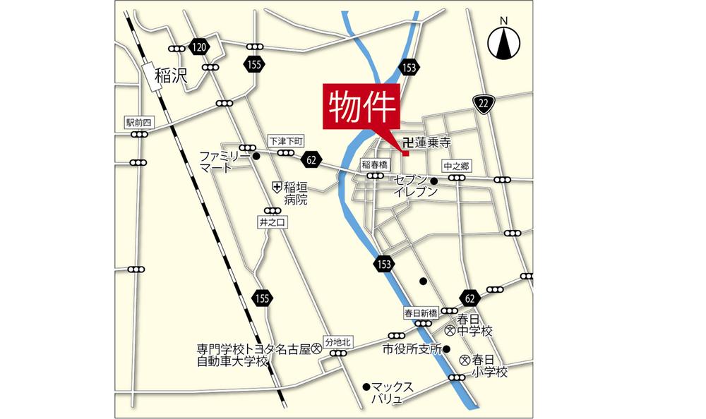 Local guide map. Kiyosu City Kasuga Miyashige-cho, 231