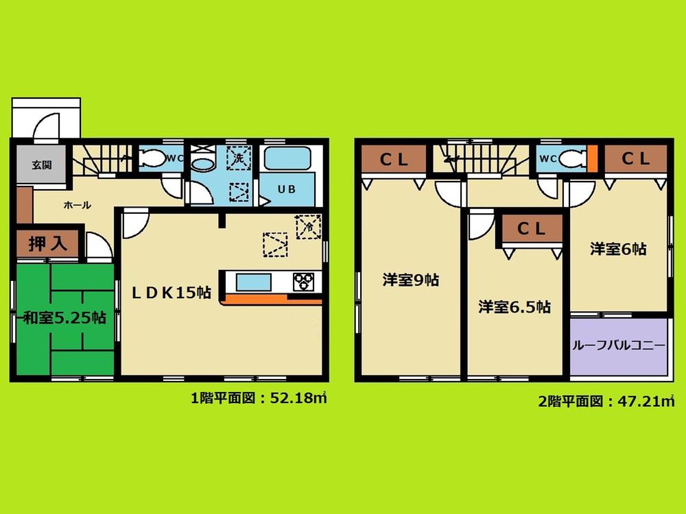 Floor plan. 20.8 million yen, 4LDK, Land area 142.6 sq m , Building area 99.39 sq m