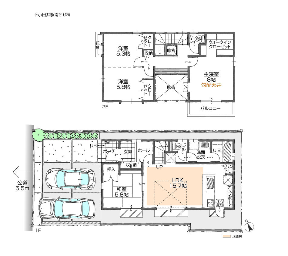 Floor plan. 35,500,000 yen, 4LDK, Land area 127.82 sq m , Building area 104.77 sq m