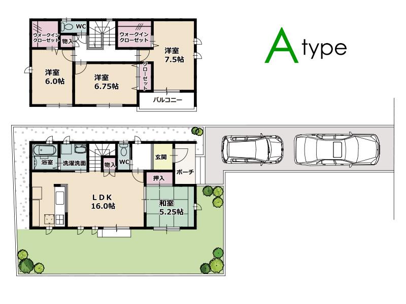 Floor plan. (A), Price 31,900,000 yen, 4LDK, Land area 161 sq m , Building area 107.24 sq m