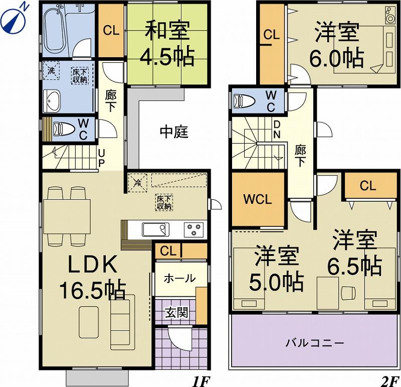 Floor plan. 28,900,000 yen, 4LDK, Land area 132.25 sq m , Building area 99.37 sq m