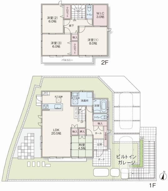 Floor plan. Green Terrace "Hikarikeoka" Cityscape Rendering
