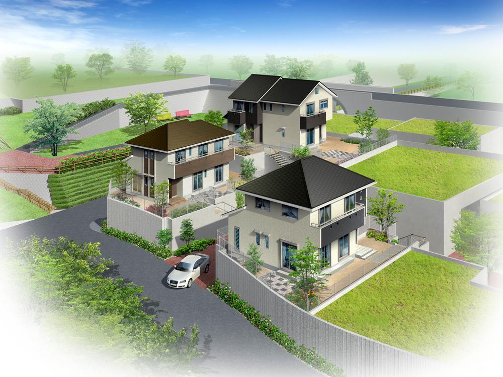 Cityscape Rendering. Green Terrace "Hikarikeoka" Cityscape Rendering