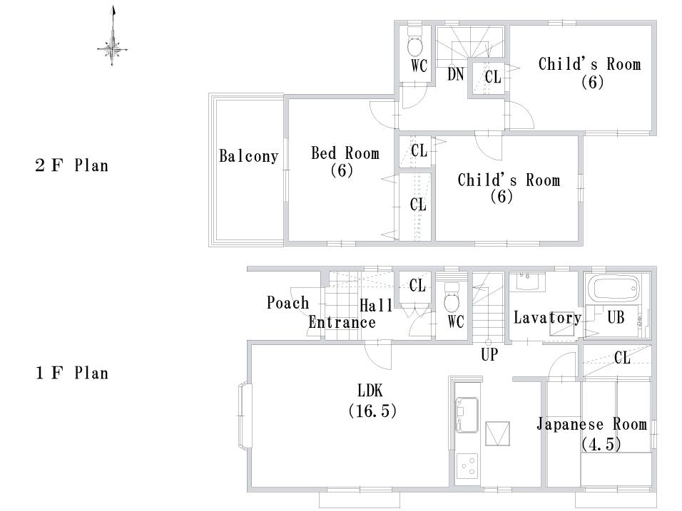 Other building plan example. Building plan example (No. 1 place) building price 17.8 million yen, Building area 91.10 sq m