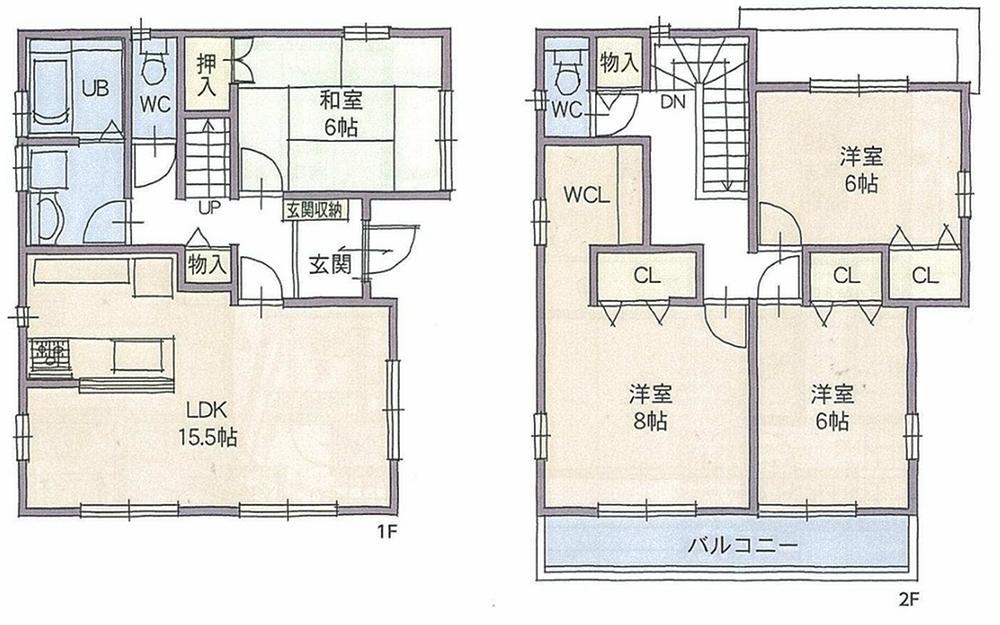 Floor plan. 29,800,000 yen, 4LDK + S (storeroom), Land area 138.72 sq m , Building area 106.83 sq m