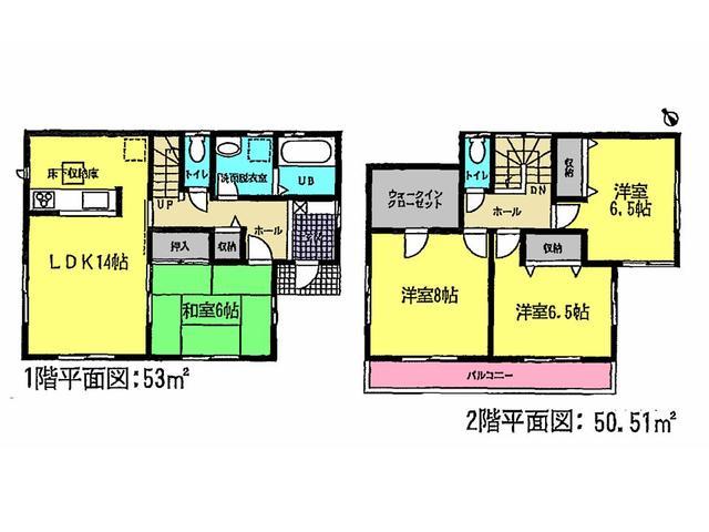 Floor plan. 23.8 million yen, 4LDK, Land area 169.65 sq m , Building area 103.51 sq m floor plan