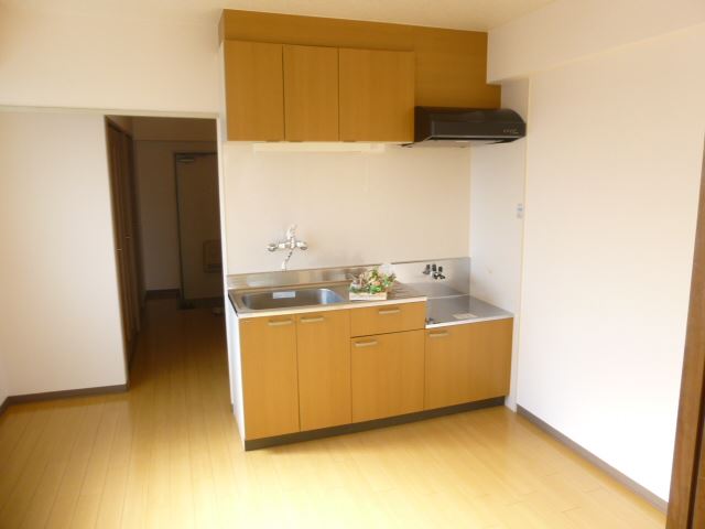 Living and room. Storage space rich kitchen