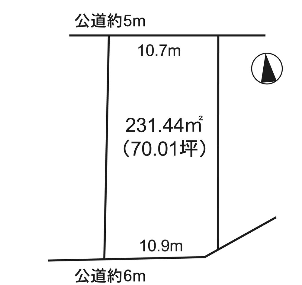 Compartment figure. Land price 18.2 million yen, Land area 231.44 sq m