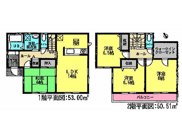 Floor plan. 27,800,000 yen, 4LDK, Land area 137.69 sq m , Building area 103.51 sq m floor plan
