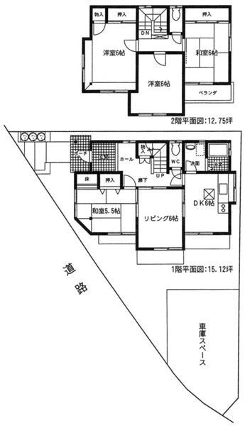 Floor plan. 12 million yen, 5DK, Land area 129.21 sq m , Building area 92.33 sq m