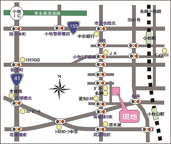 Local guide map. ※ Near the guide map