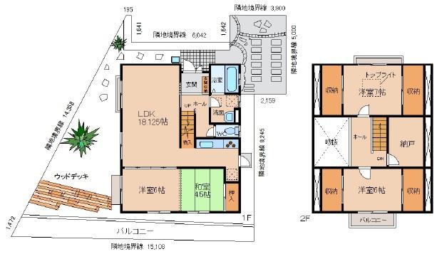 Floor plan. 20.8 million yen, 3LDK + S (storeroom), Land area 164.3 sq m , Building area 117.58 sq m site (October 2013) Shooting