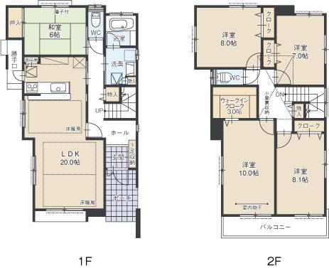 Floor plan. (D Building), Price 36,800,000 yen, 5LDK, Land area 255.58 sq m , Building area 142.11 sq m
