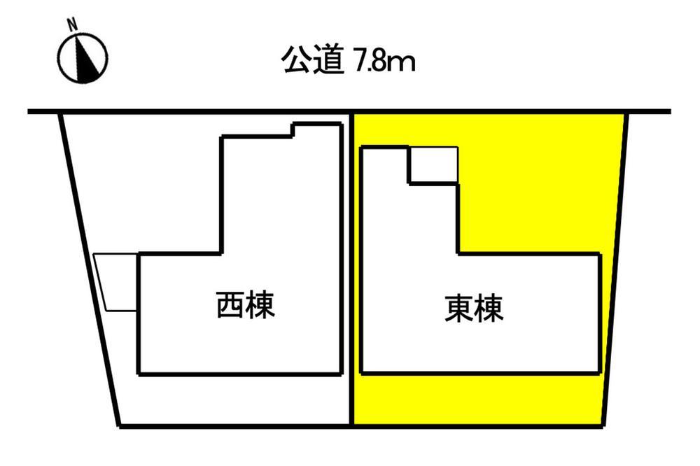 Compartment figure. It is East Building. Front road 7.8m, Two cars parallel parking allowed in the frontage of the room!